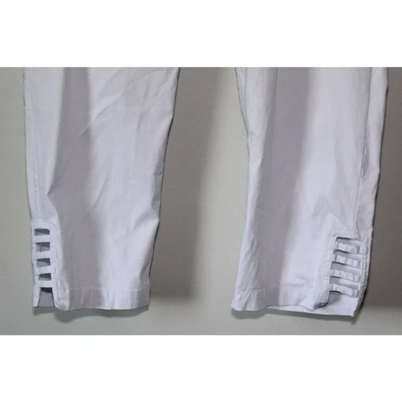 NWT Soft Surroundings Super Stretch Lattice Capri Pull On Pants Wht Plus Size 1X - Picture 4 of 13